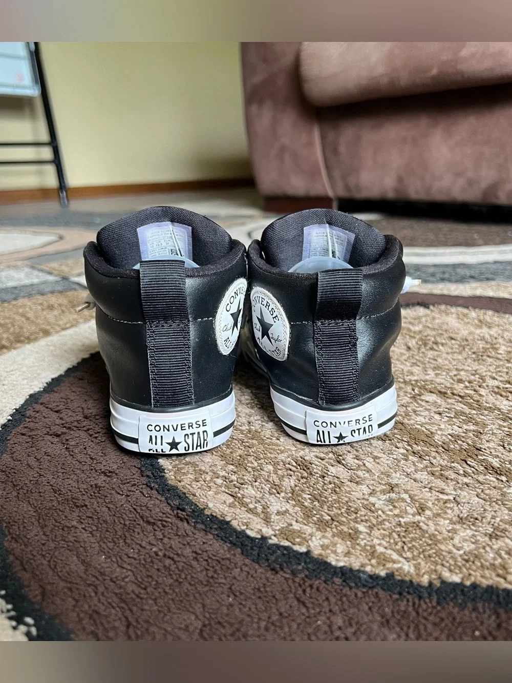 Converse Kids' Street Mid Top Leather Sneakers Size 13C